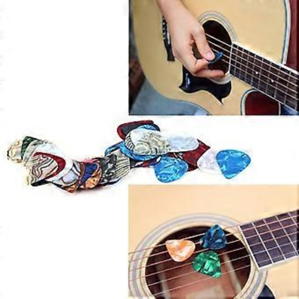 50 st/Set 0,46 mm Triangel Plektrum Celluloid Plektrum för Akustiska Gitarrer