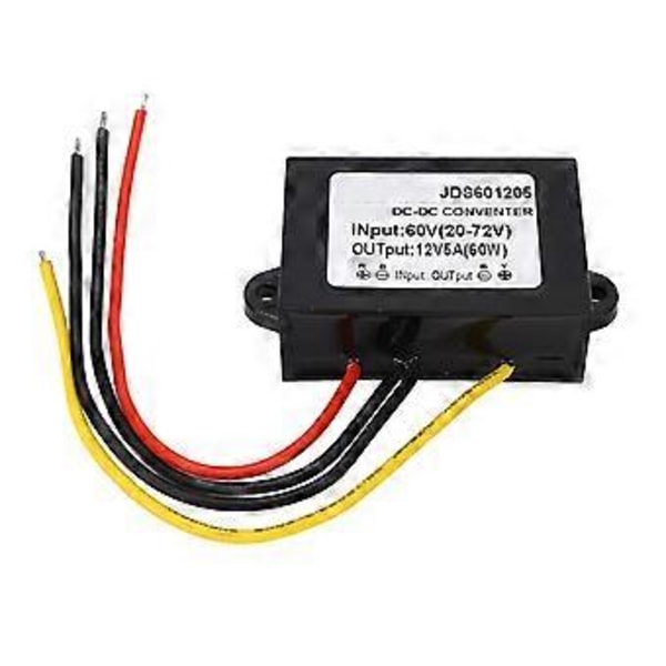 DC till DC-omvandlare Buck Justerbar 60V(20-72V) till 12V 5A PP-skal Epoxiharts Strömförsörjning