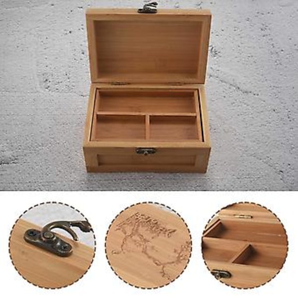 Bamboo Craft Bambus Smykkeskrin Smykke Opbevaringsboks