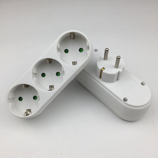 3-veis stikkontakt adapter, 3-veis multikontakt vegg- eller bordkontakt 16A/250V