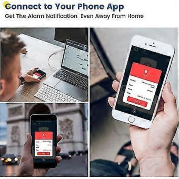 Uppgraderad Smart Wifi Rörelsesensor Detektor Alarm Inomhus Med Siren, Telefonapp, USB-ström, Varningsinspelning, Schemalagda Arbetstider - Infraröd Rörelse S