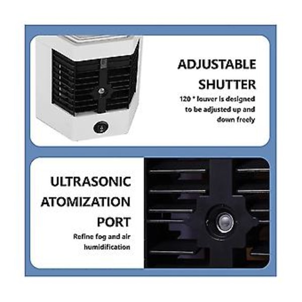 Mini Kondisjoneringsvifte, Skrivebordsvifte, USB Bærbar Kondisjoneringsvifte for Skrivebord
