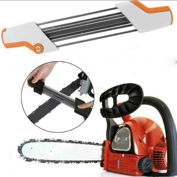 Ketjun teroitin 2 in 1 Metalli 3/8\" D 4.0mm Vaihto Stihl Ketju Valkoinen