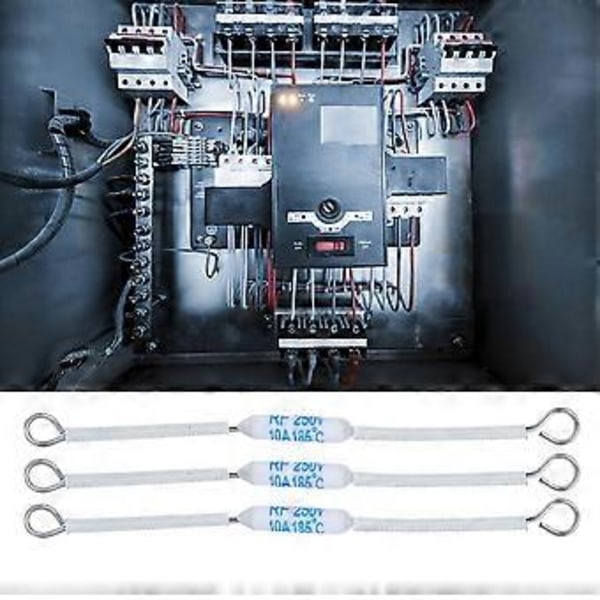 20st 250V 10A RF Keramisk Säkring Bryt Temperatur Termisk Säkring för Apparater (90mm / 3.5in 185)