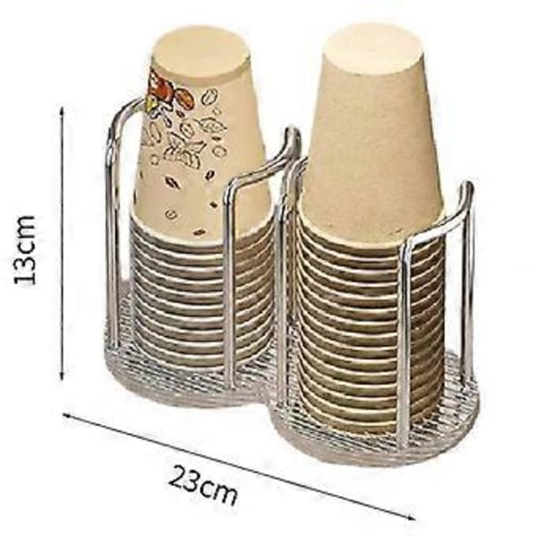 Pappersmuggsdispenser Mugghållare Muggorganisatör Förvaring Festmuggsdispenser Munvatten Sköljmugg Förvaringshållare, 23x13cm B