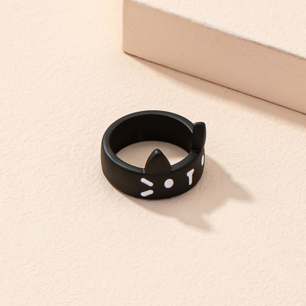 Søte små katteformede ringer for jenter kvinner legering minimalistiske ringer smykker