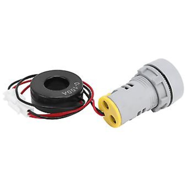 Digital Strömmätare Kristallpanel Amperemeter Rund Signalindikator AC 220V AD16‑22DSAGul