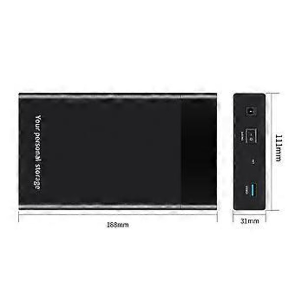 3,5 tommer HDD Ekstern Boks HDD 3,5 tommer 2,5 tommer SATA til USB 3.0 6Gbps HDD Kabinet SATA III SSD Case EU Stik