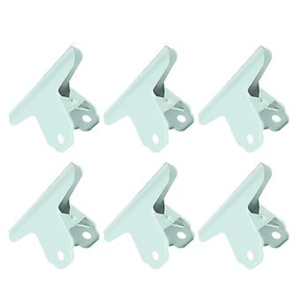 10 stk. lyseblå metalclips - stærke fjederklemmer med rustbeskyttelse til kontorbrug