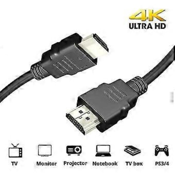 4k Hane Till Hane Monitor Kabel 1080p Hdmi-kompatibel Videokabel 1m Laptop Dator Anslutningssladd För Smart Tv Projektor