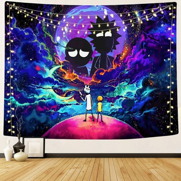 Rick Morty Wall Tapestry for Living Room Bedroom Dorm Home Decor (73X95CM)