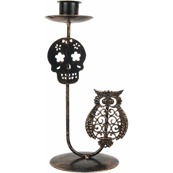 Kynttilänjalka, Creative Halloween-kynttilänjalka Ornamentti metallinen kynttilänjalka Kodinsisustus (koko:3)