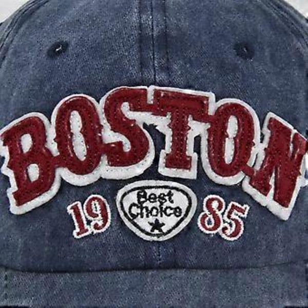 BOSTON retro tredimensionel broderi baseball kasket 3D applikationsbroderi kasket vasket og gjort gammel solskærm