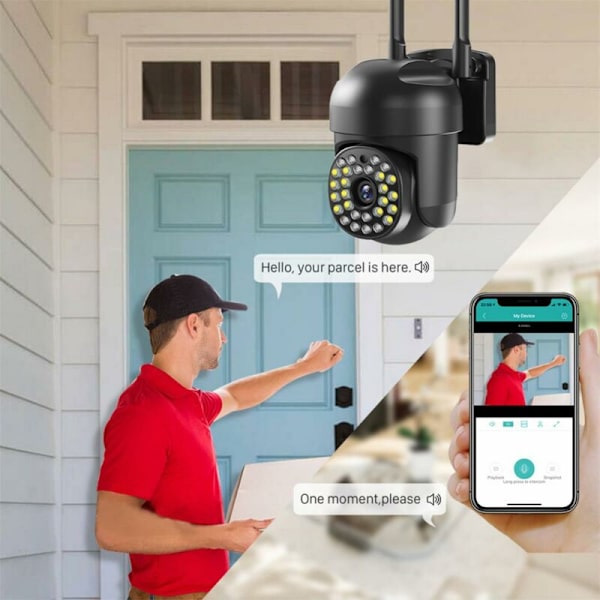 5G Wifi HD 2MP Full Color PTZ IP-kamera för utomhusövervakning med AI, automatisk spårning och infraröd nattsyn