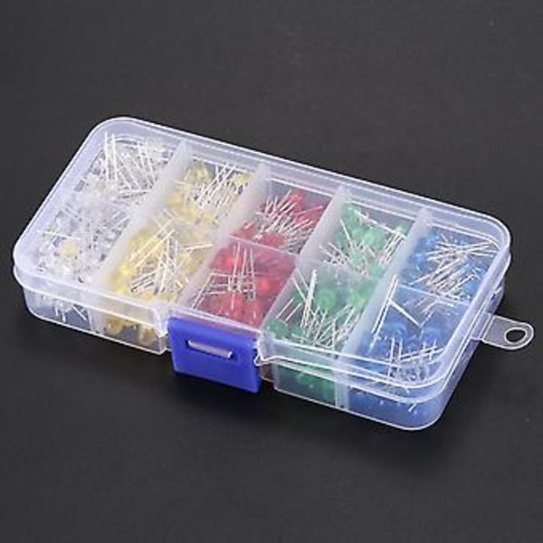 200 stk. M 5mm LED Diode Gul Rød Sortimentssett For