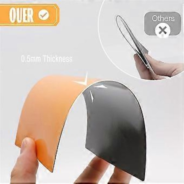 8 stk. Oppbevaringspose og magnetisk ark for stempler og dies - Dies oppbevaringssett for kutting, scrapbooking, oppbevaring av hobbydies, oransje