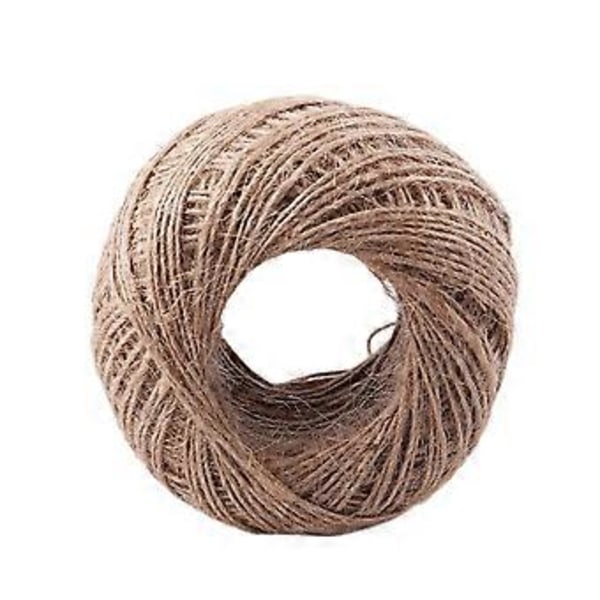 100 Meter - Naturlig Texturerad Hessian Snöre 1mm