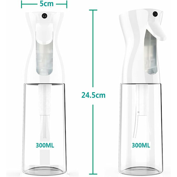 Hårsprayflaska, 300 ml hårstylingspray ultrafint hårdimma återanvändbart hårverktyg hårspray för frisör, växter, blommor-Fei Yu