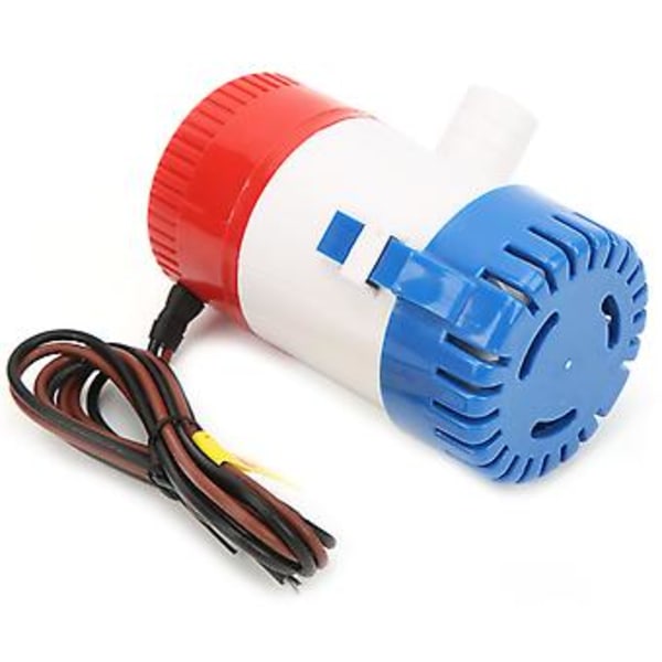 12V Lænsepumpe 3/4in Slangeudløb 500GPH Elektrisk Semi-åben Impeller til Båd Marine RV