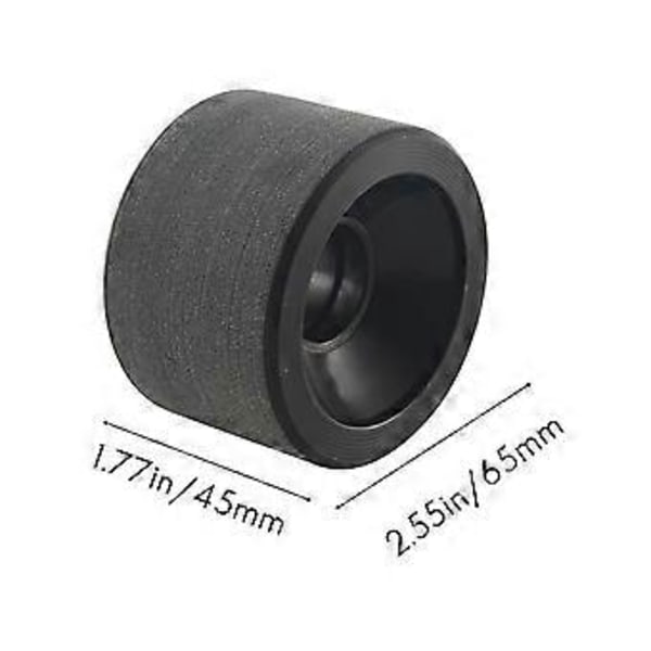 4 stk. skateboardhjul elastisk PU slidstærk fleksibel holdbar 65x45 PU skateboardhjul sports sort