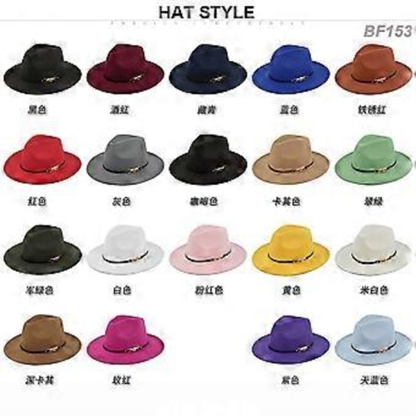 Eurooppalainen ja amerikkalainen retro jazz -hattu villahattu cowboy-hattu retro jäljitelmä villahattu litteä lierihattu BF153