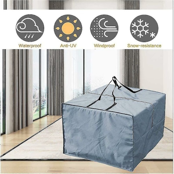 Utemøbelpute Oppbevaringspose Vanntett Beskyttende Oppbevaring Bære 81x81x61cm 210d
