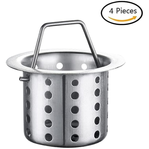 Kökssilsfilter, 4-pack kökssilsilar, köksavloppsfilter, silsfilter, avloppsfilter