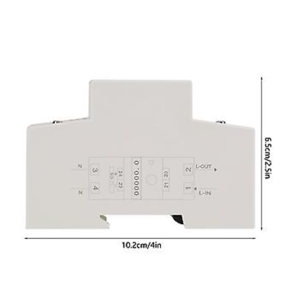 220V 10(40)A Digital 1-faset 2-leder 2P DIN-skinne Elektriker Måler Elektronisk KWh Måler