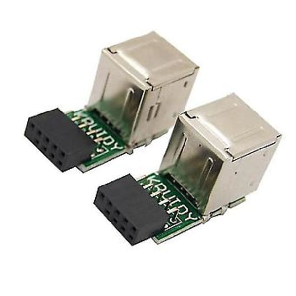 2st Intern Moderkort 9pin Till 2 Port Usb 2.0 A Hona Adapter