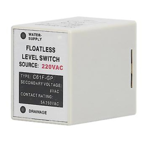 BERM Flytande Nivårelä Vätskeomkopplare Kontroller Elektrisk Utrustning C61F‑GP AC 220V