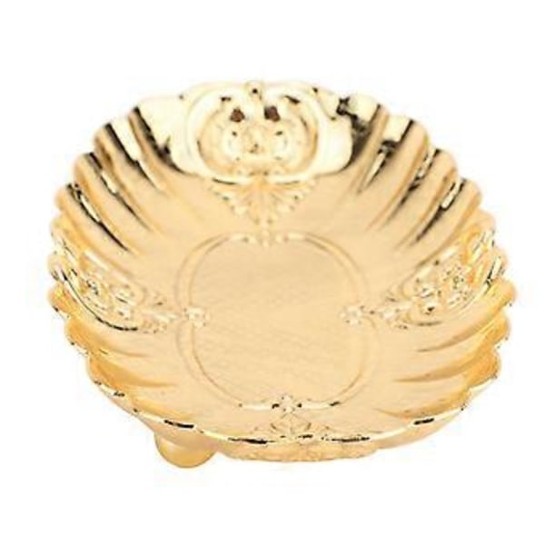 Liten Oval Metallbricka: Elegant Serveringsfat för Frukt, Snacks & Bakverk för Buffévisning