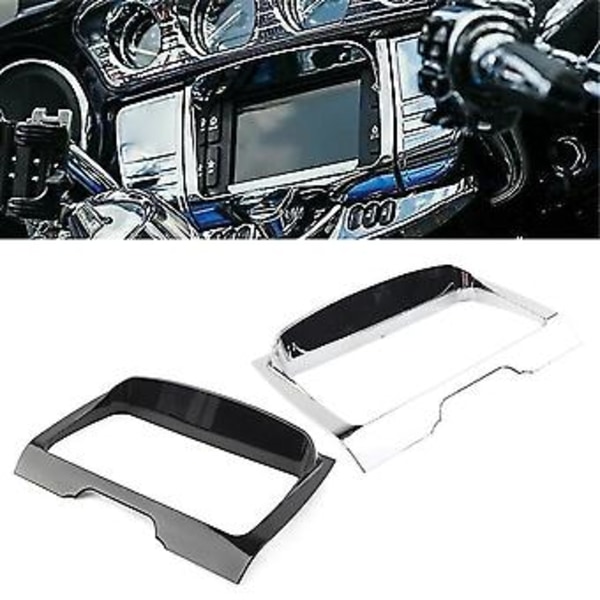 Radio Trim Bezel Til- Street Glide Ultra Limited 2014-og-op Center Stereo Accent Cover Instrumentbræt Ramme