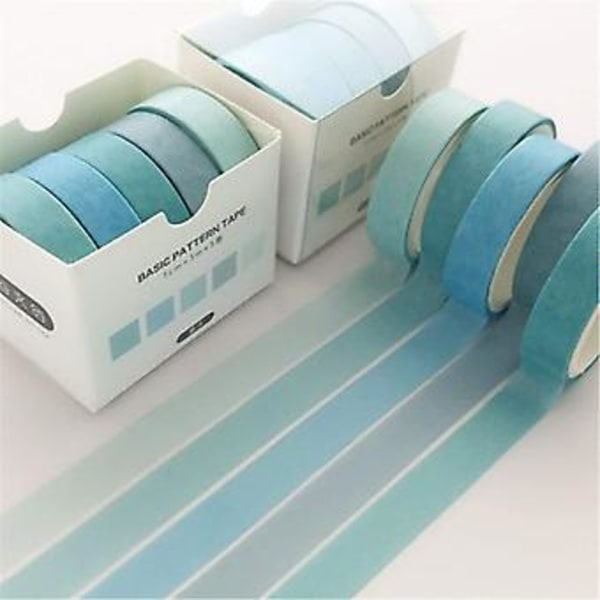 5 Ruller Washi Tape Kreativt Dekorativt Papir Tape Sæt DIY Værktøj Til Håndværk Scrapbooking Dekorativ (d-8d)