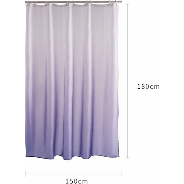 Bruseforhæng Vandtæt Polyester Tekstil Badeforhæng 150x180cm Mugbestandig Gradient Lilla