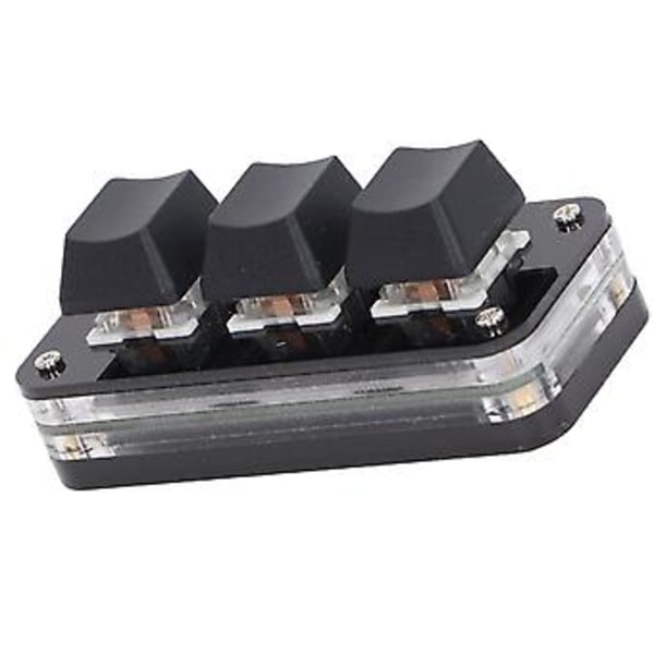 3 Tasters Mini Tastatur Industriell USB Tilpasset Blå Bryter Programmerbart Gaming Tastatur med RGB Lys