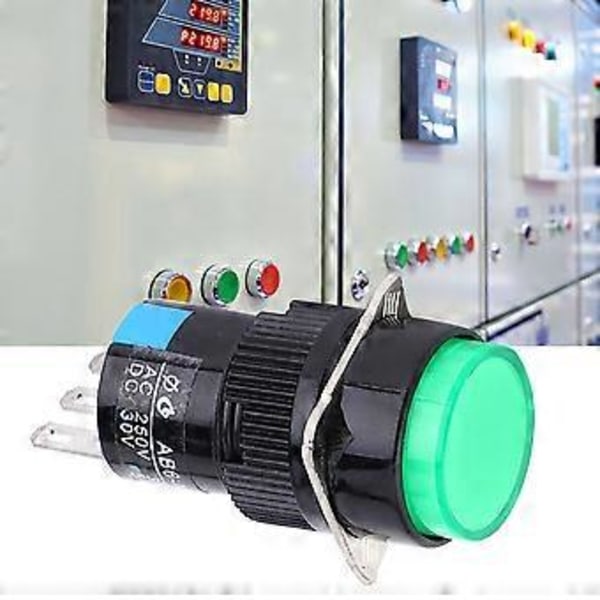 5 st Momentan Tryckknapp LA16‑11 /AB6‑M AC 250V 3A DC 30V 5A Rund Knapp