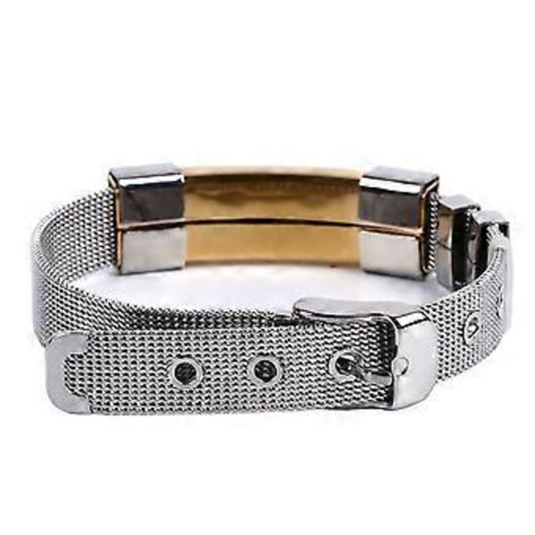 Herre Stål Mesh Spænde Armbånd Rustfrit Stål Justerbar Stribe Mode Smykker