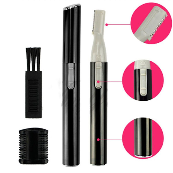 Praktisk elektrisk øjenbryns trimmer mini bærbar kvinder krop barbering og pleje blad barbermaskine mandlig epilator skæg næse øre