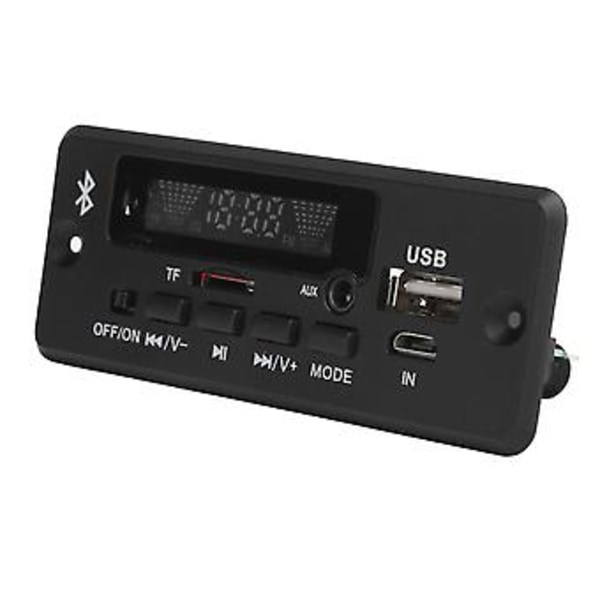 02CABT Dekoderkort Universell WAV-avkodningsmodul MP3-dekoderkort med Bluetooth-samtal, Svart