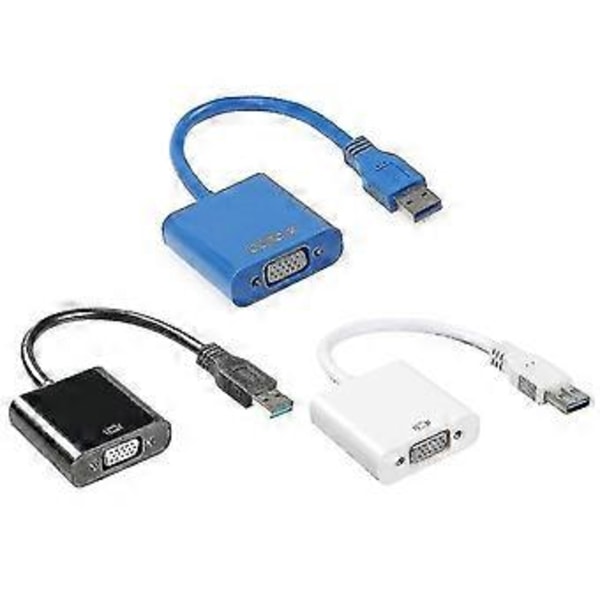 VGA-adapter Extern USB 3.0 till VGA Extern Grafikkabel Video Multi-skärm