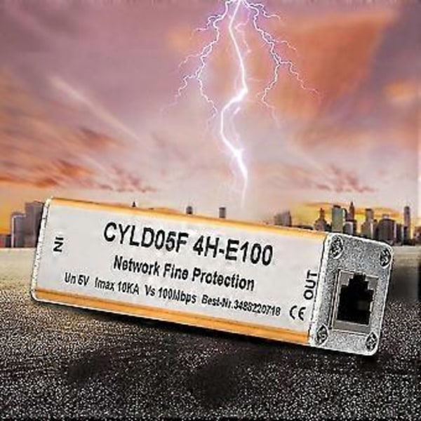 Adapter Ethernet Nätverk Åskskydd Överspänningsskydd