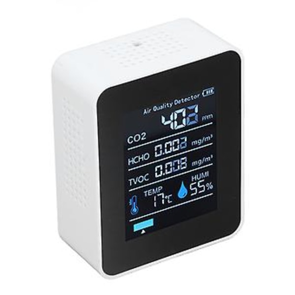 TVOC Tester, 5 i 1 Lufttemperatur Fugtighedstester C Tester Pålidelig og Holdbar