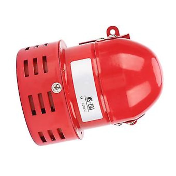 220V 120DB Röd Mini Metall Motor Alarm Industriellt Ljud Elektrisk Stöldskydd MS-190