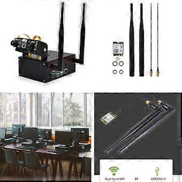 til Jetson Nano 8265AC Trådløst NIC-modul M.2 NGFF Understøtter 2,4 GHz / 5 GHz 300 Mbps / 867 Mbps Dual Band WiFi og Bluetooth