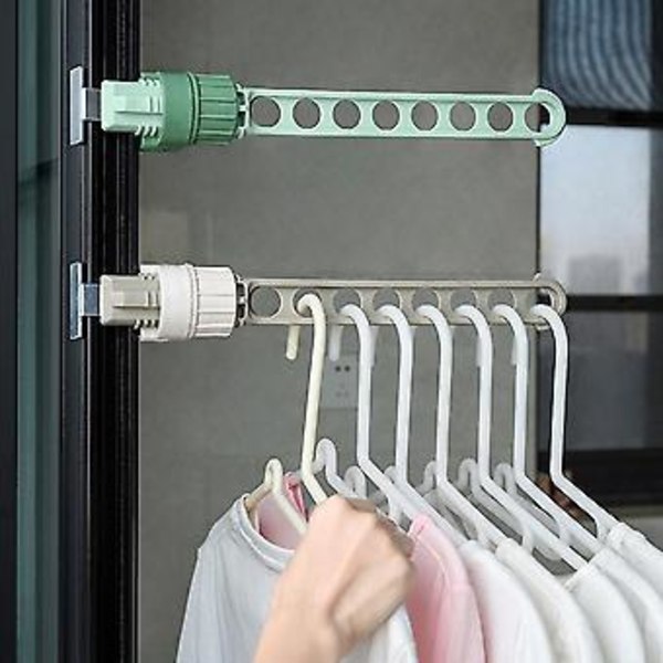 3 st Fönsterram Klädhängare Portabel Inomhus Fönster 8-håls Torkställning Justerbar Hem F