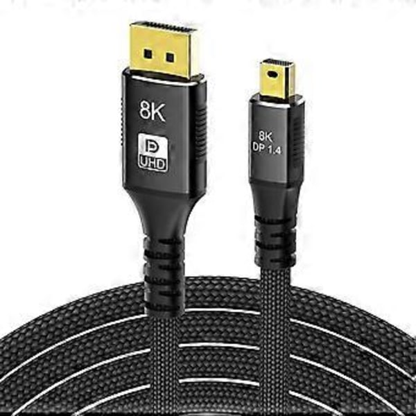 Mini DP til DP 1.4 Adapterkabel 8K 60Hz Videodatakabler for Skjerm 1 Meter