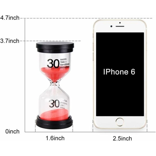 Sand Timer Färgglada Timglas Sandglas Timer 1 min/3 min/5 min/10 min/15 min/30 min Sandklocka Timer för Spel Klassrum Hemmakontor(P