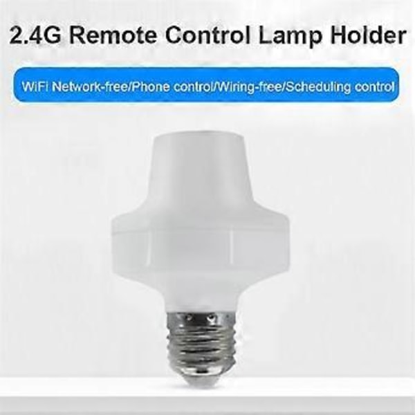 E27 Trådløs Fjernbetjening Lys Lampeholder Smart Pære Adapter LED Lampeholdere Smart Enhed til LED Pære