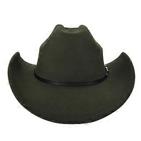 Ny cowboyhat yellowstone jazzhat retro sort uld jazzhat flad skygge stor skygge hat
