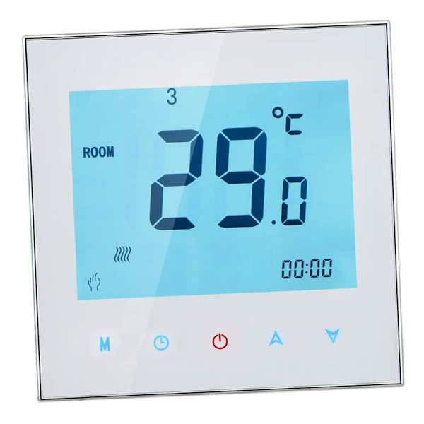 LCD touchscreen for water heating thermostat 3 A 110 – 230 V weekly programmable temperature controller